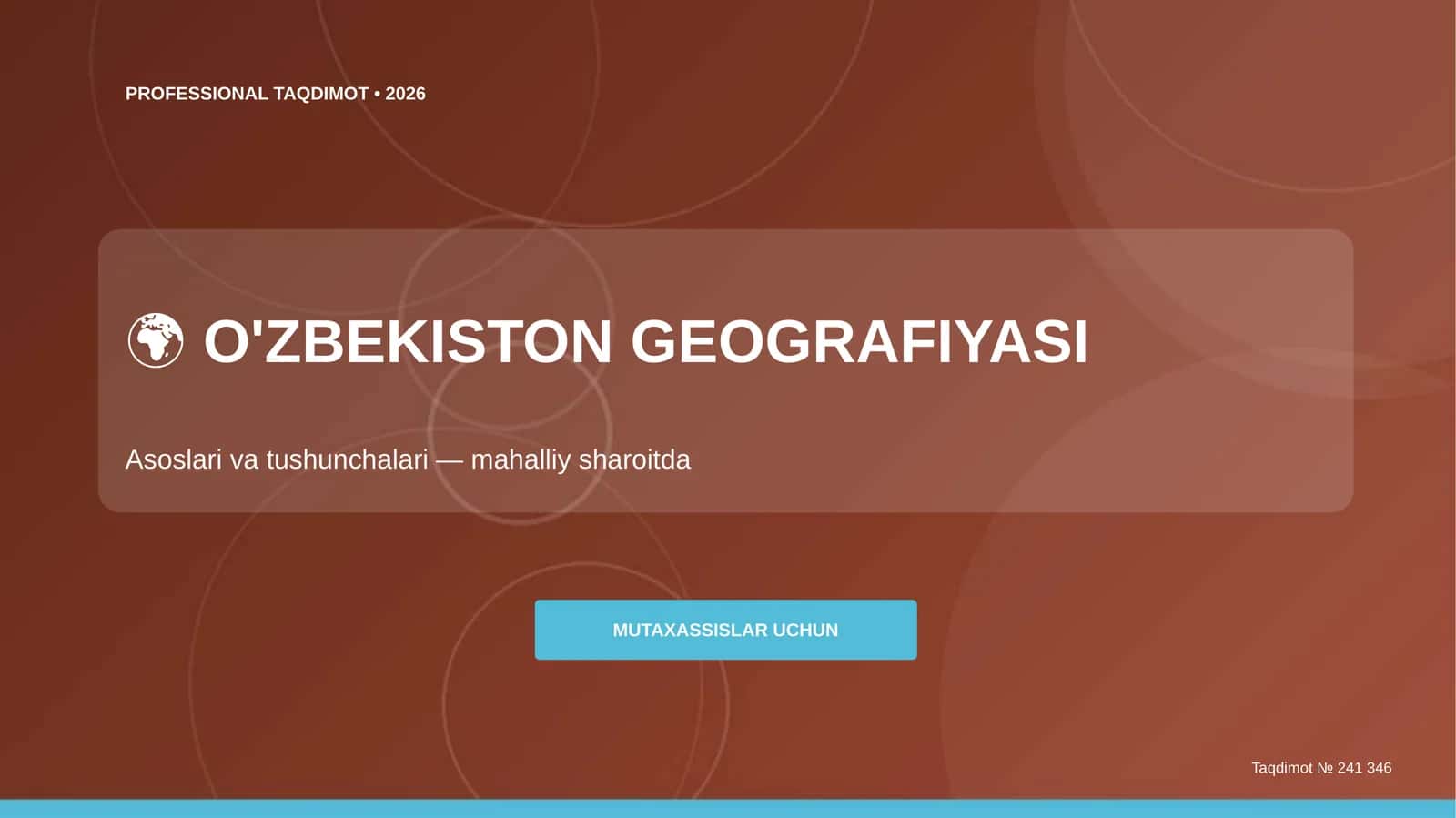 O'zbekiston Geografiyasi Asoslari va Tushunchalari