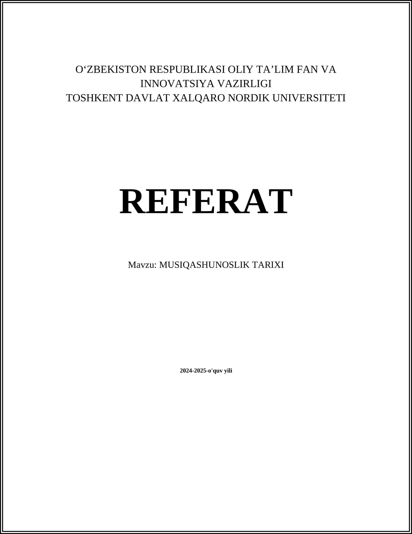 MUSIQASHUNOSLIK TARIXI