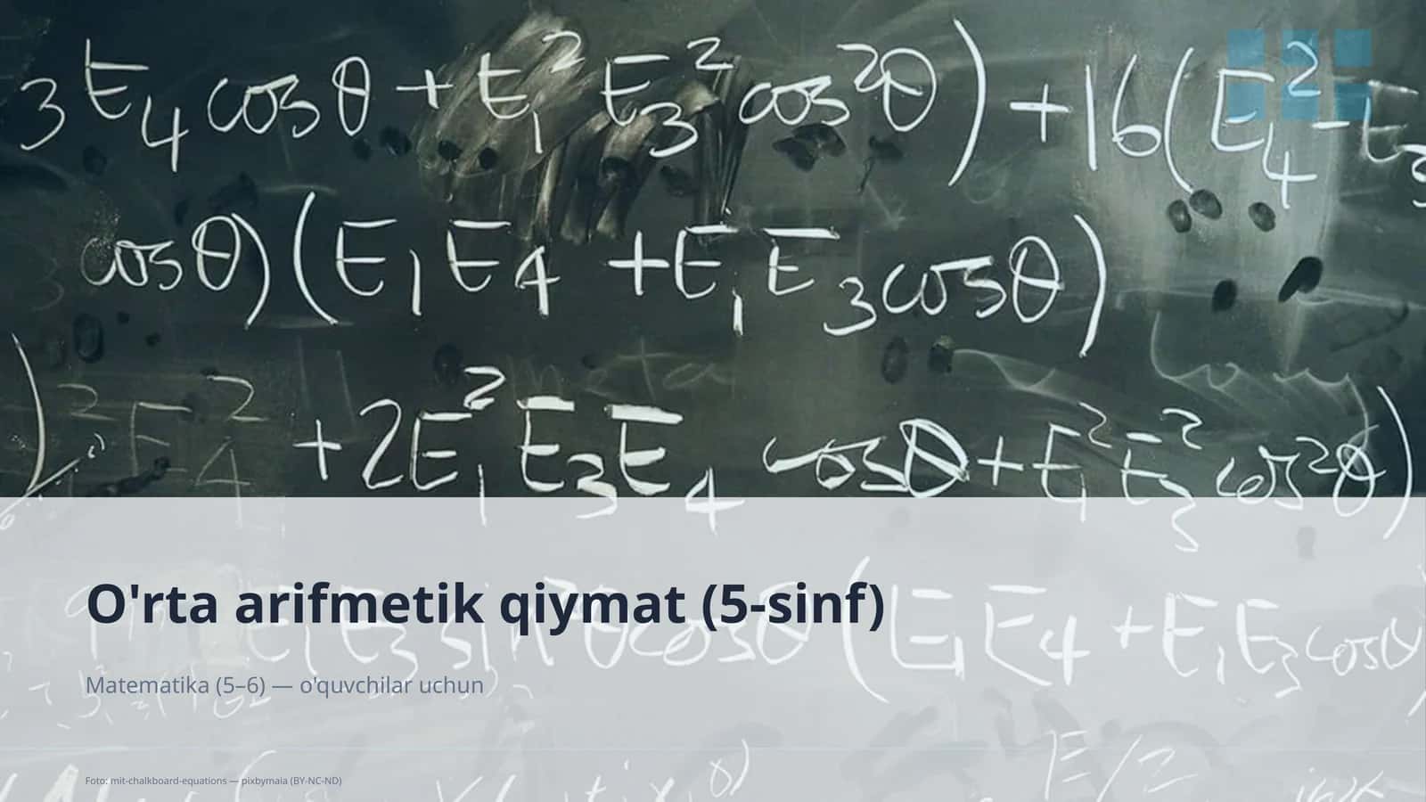O'rta arifmetik qiymat (5-sinf)