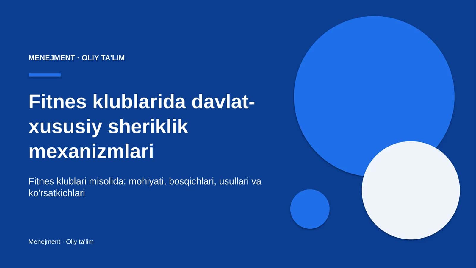 fitnes klublarida davlat xususiy sheriklik mexanizmlari 1522