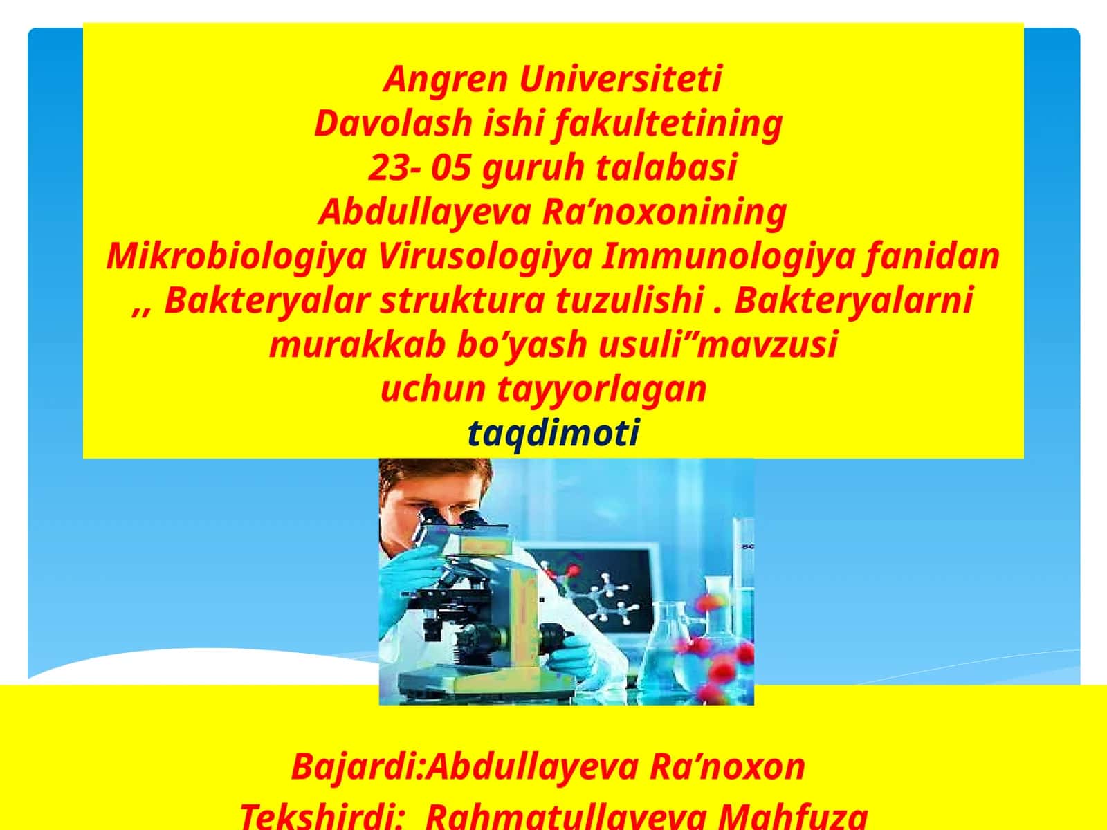 Bakteriyalar struktura tuzulishi