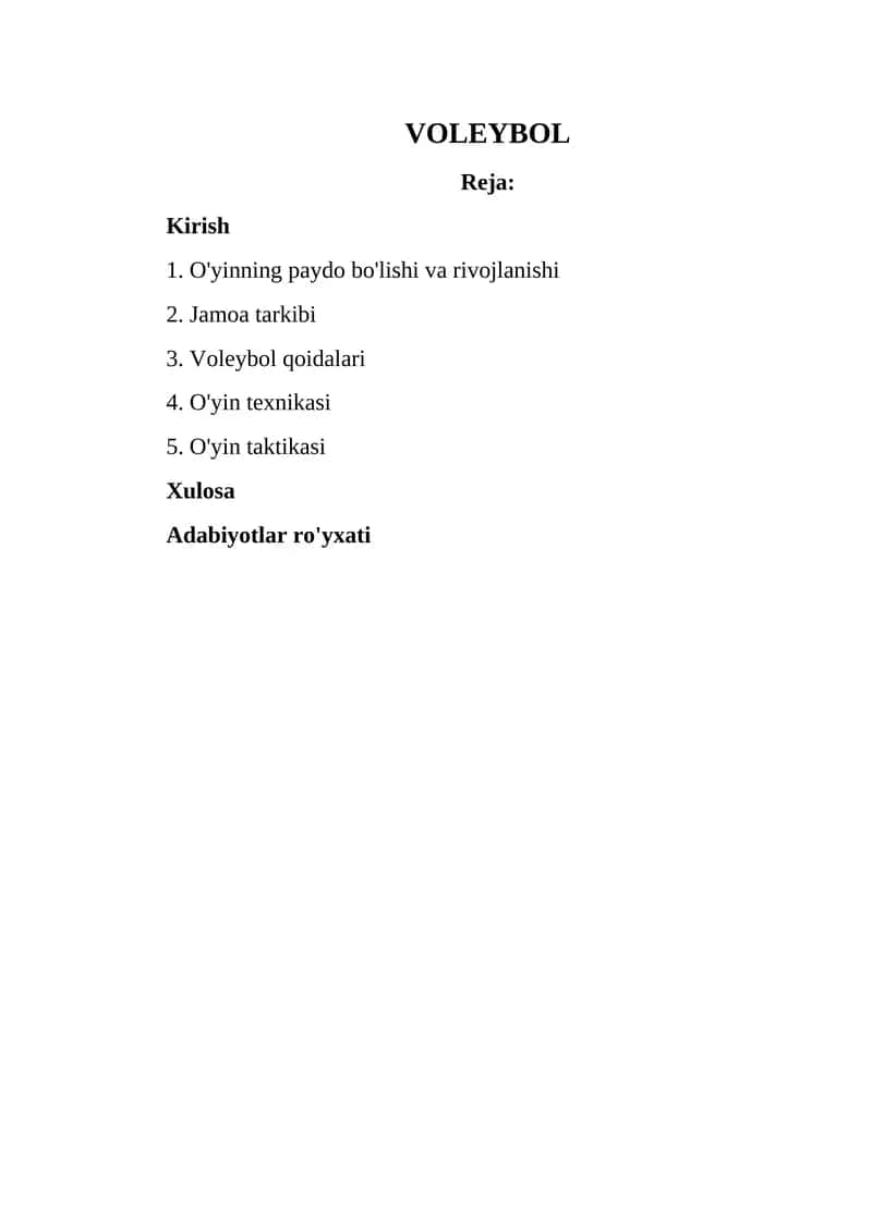 VOLEYBOL