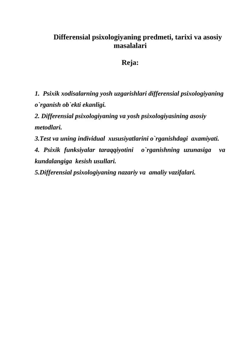 Differensial psixologiya