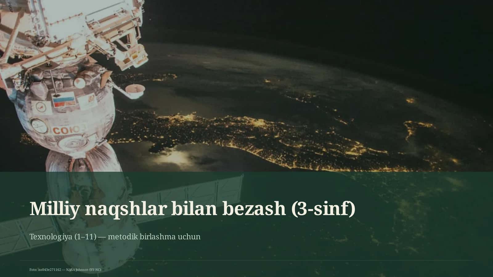 Milliy naqshlar bilan bezash (3-sinf)