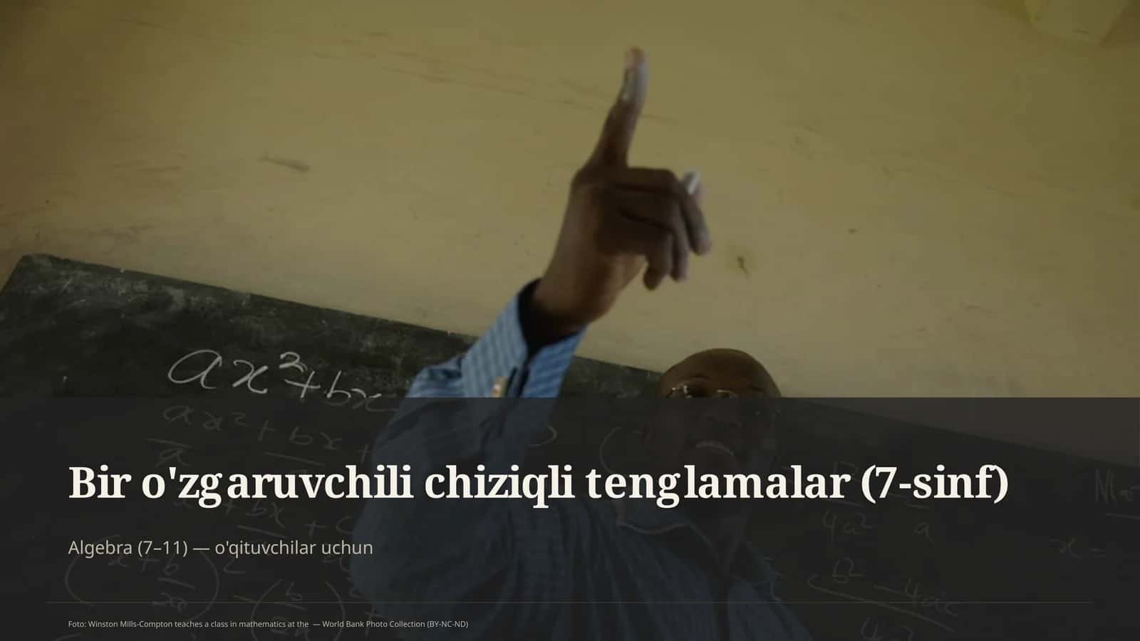 Bir o'zgaruvchili chiziqli tenglamalar (7-sinf)