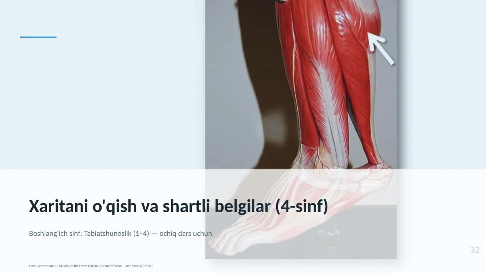 Xaritani o'qish va shartli belgilar (4-sinf)