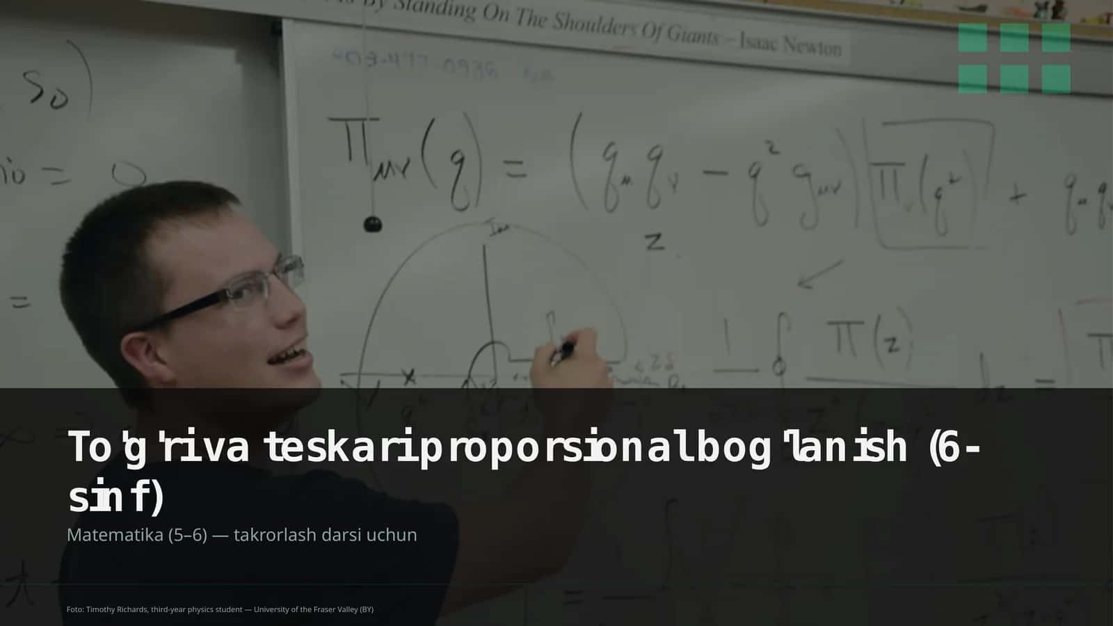 To'g'ri va teskari proporsional bog'lanish (6-sinf)