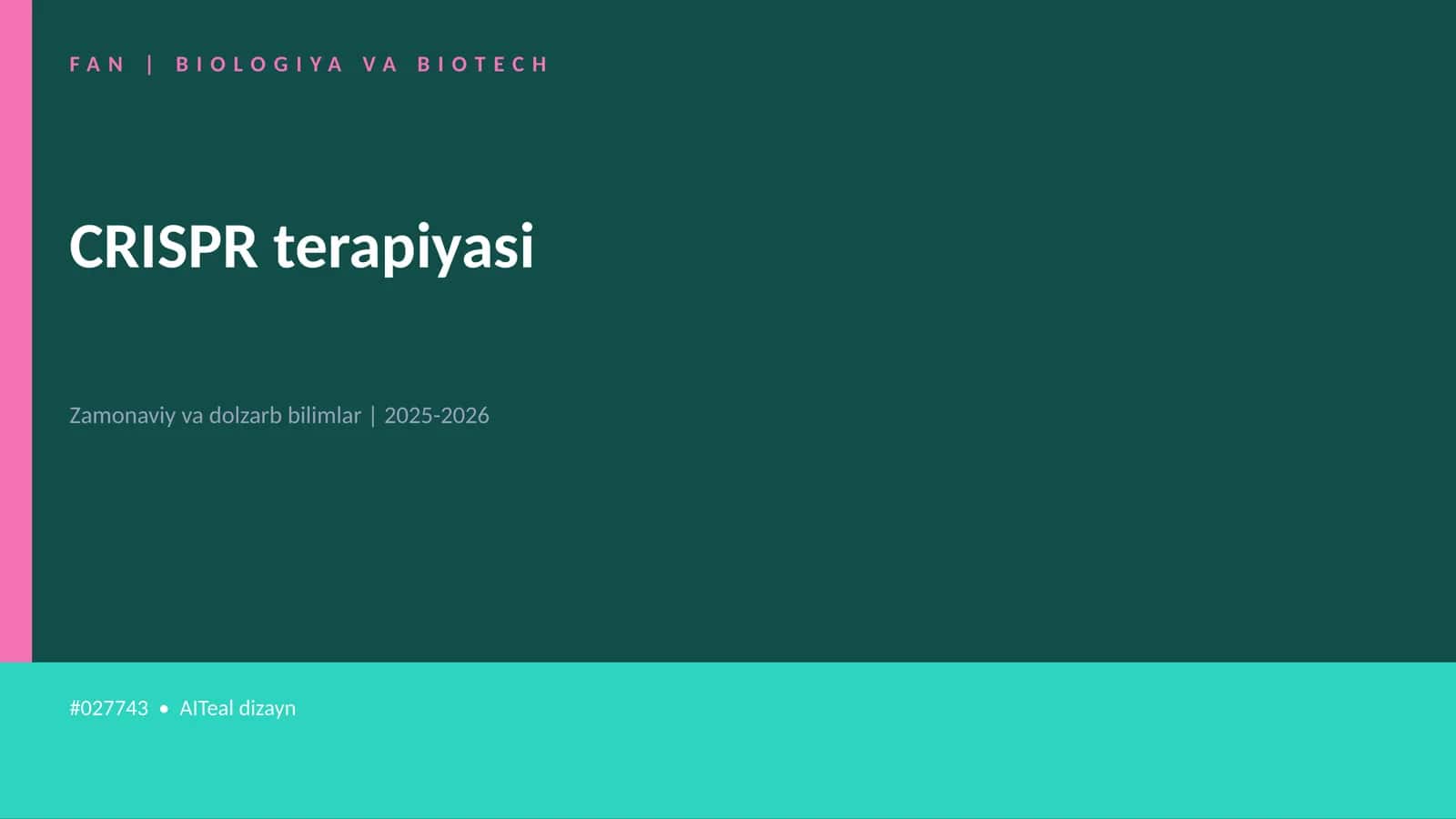 CRISPR terapiyasi