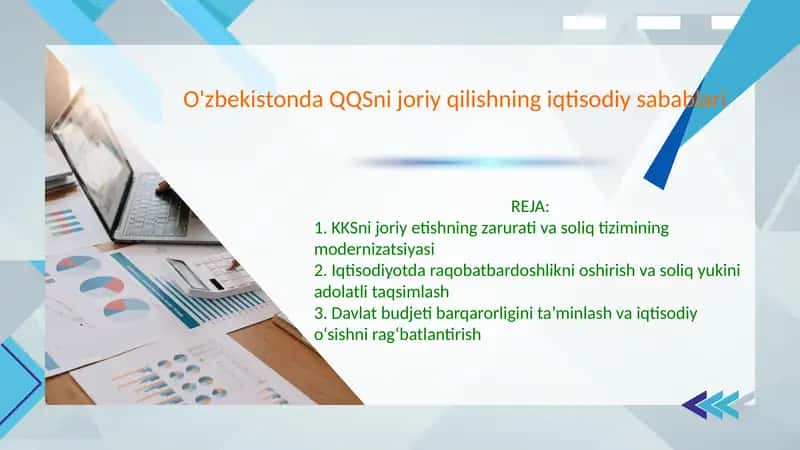 O'zbekistonda QQSni joriy qilishning iqtisodiy sabablari
