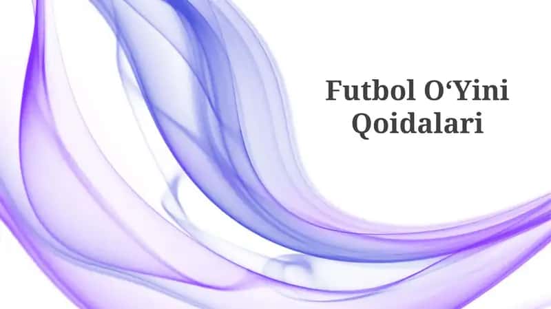 Futbol OʻYini Qoidalari
