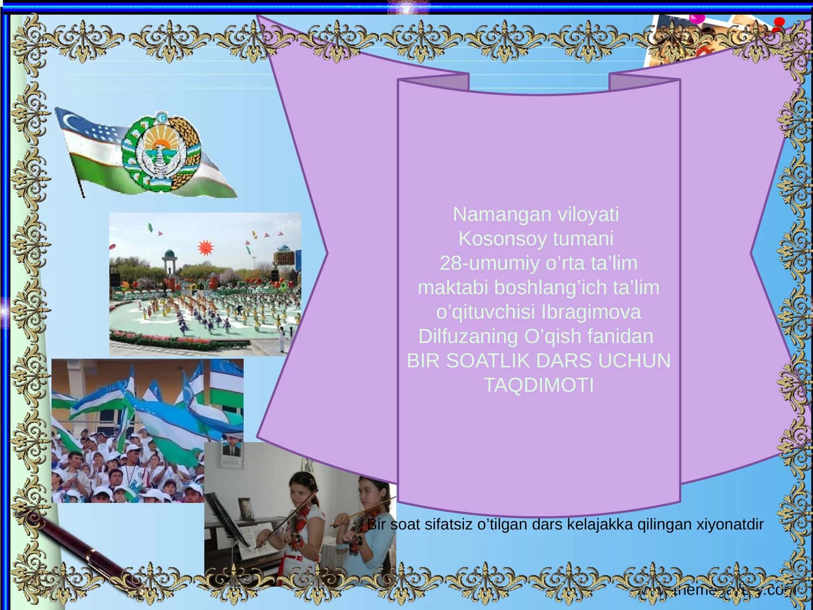 BIR SOATLIK DARS UCHUN TAQDIMOTI
