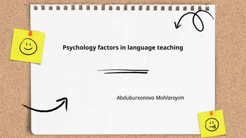 Psychology factors in language teaching