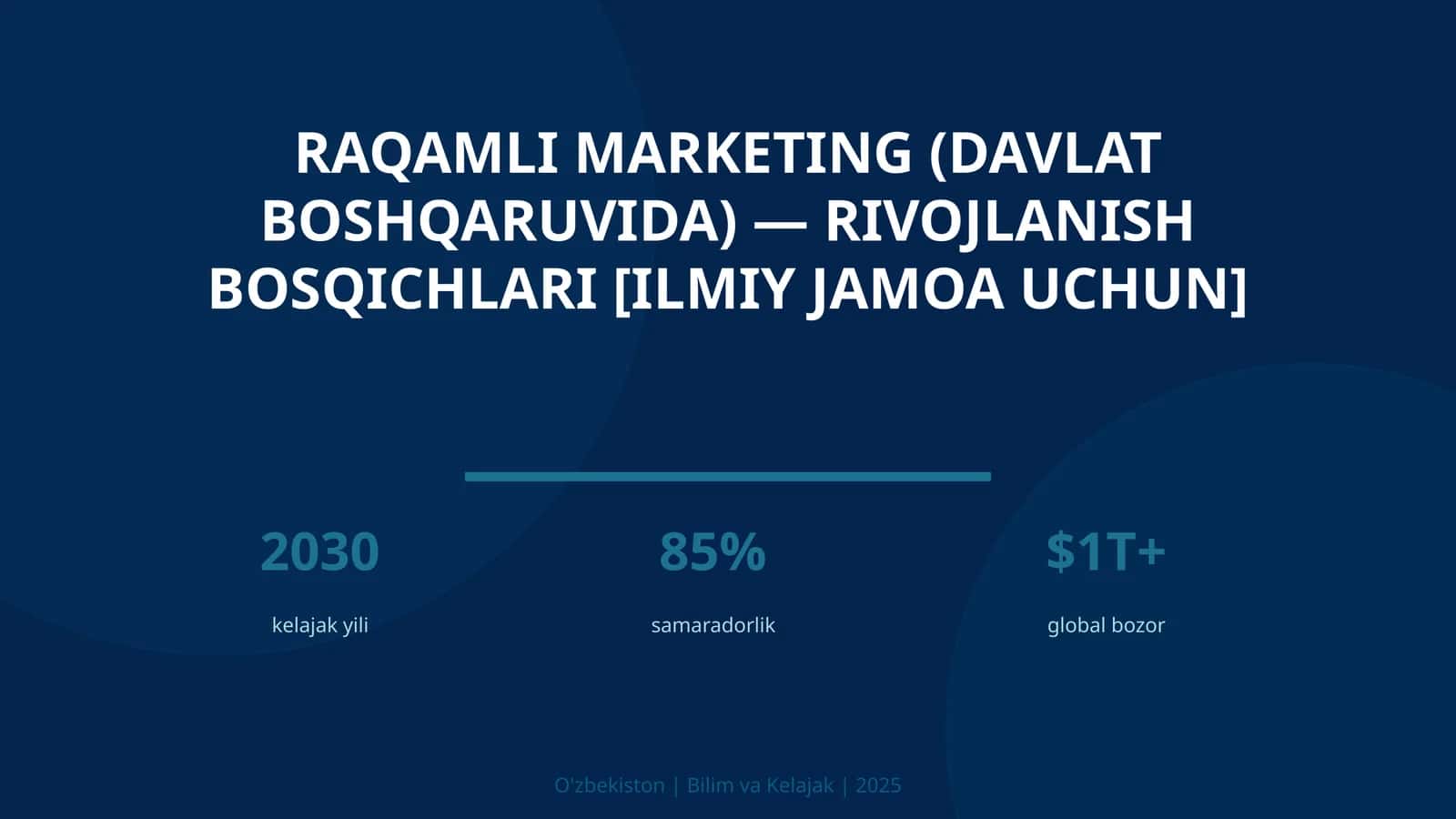 Raqamli marketing (davlat boshqaruvida) — rivojlanish bosqichlari [ilmiy jamoa uchun]