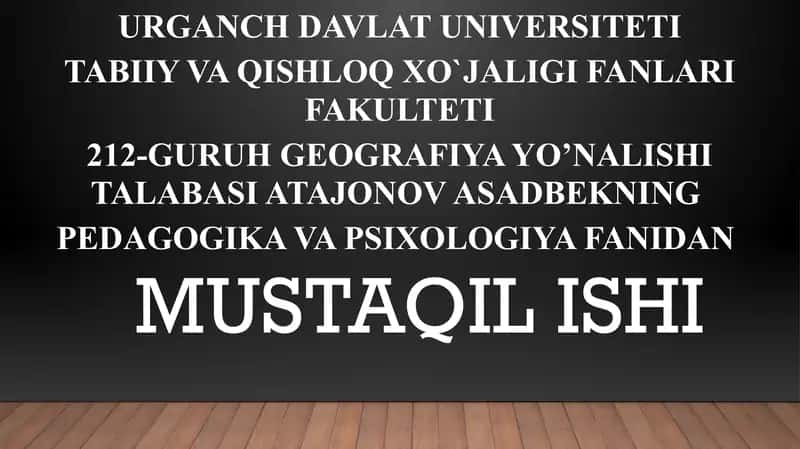 O'quv jarayonini tashkil etishda zamonaviy pedagogik texnologiya