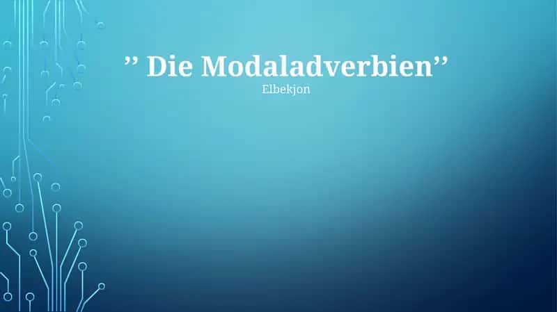 Die Modaladverbien