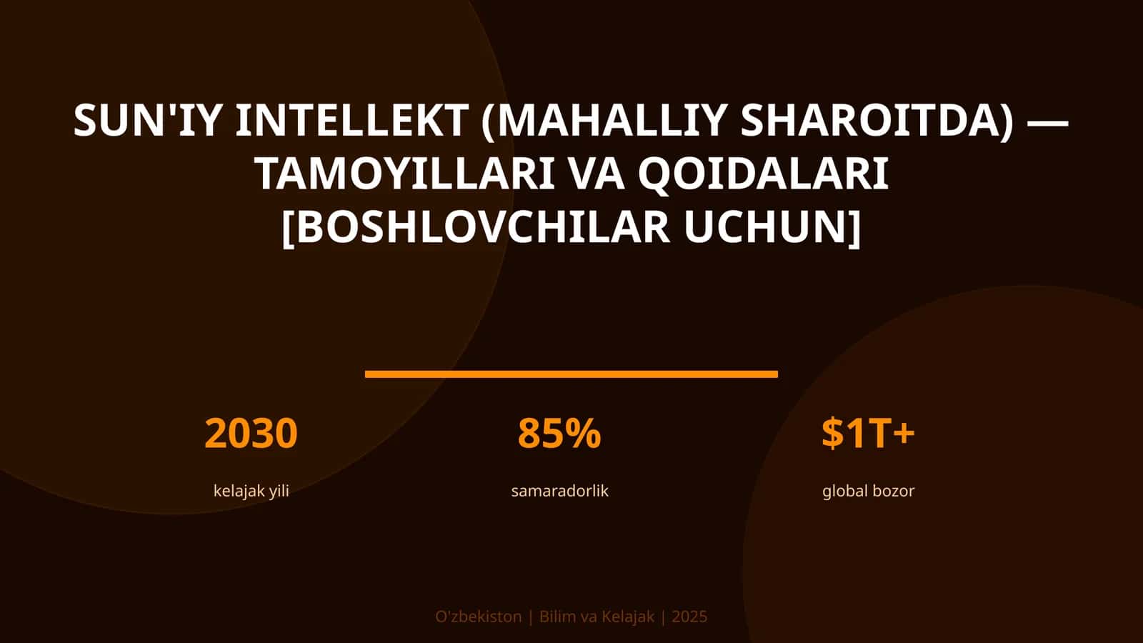Sun'iy intellekt (mahalliy sharoitda) — tamoyillari va qoidalari [boshlovchilar uchun]