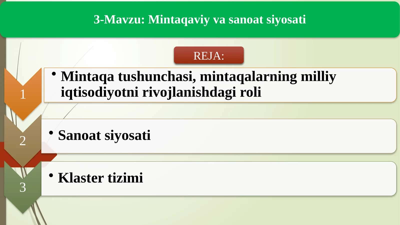 Mintaqa tushunchasi, mintaqalarning milliy iqtisodiyotni rivojlanishdagi roli
