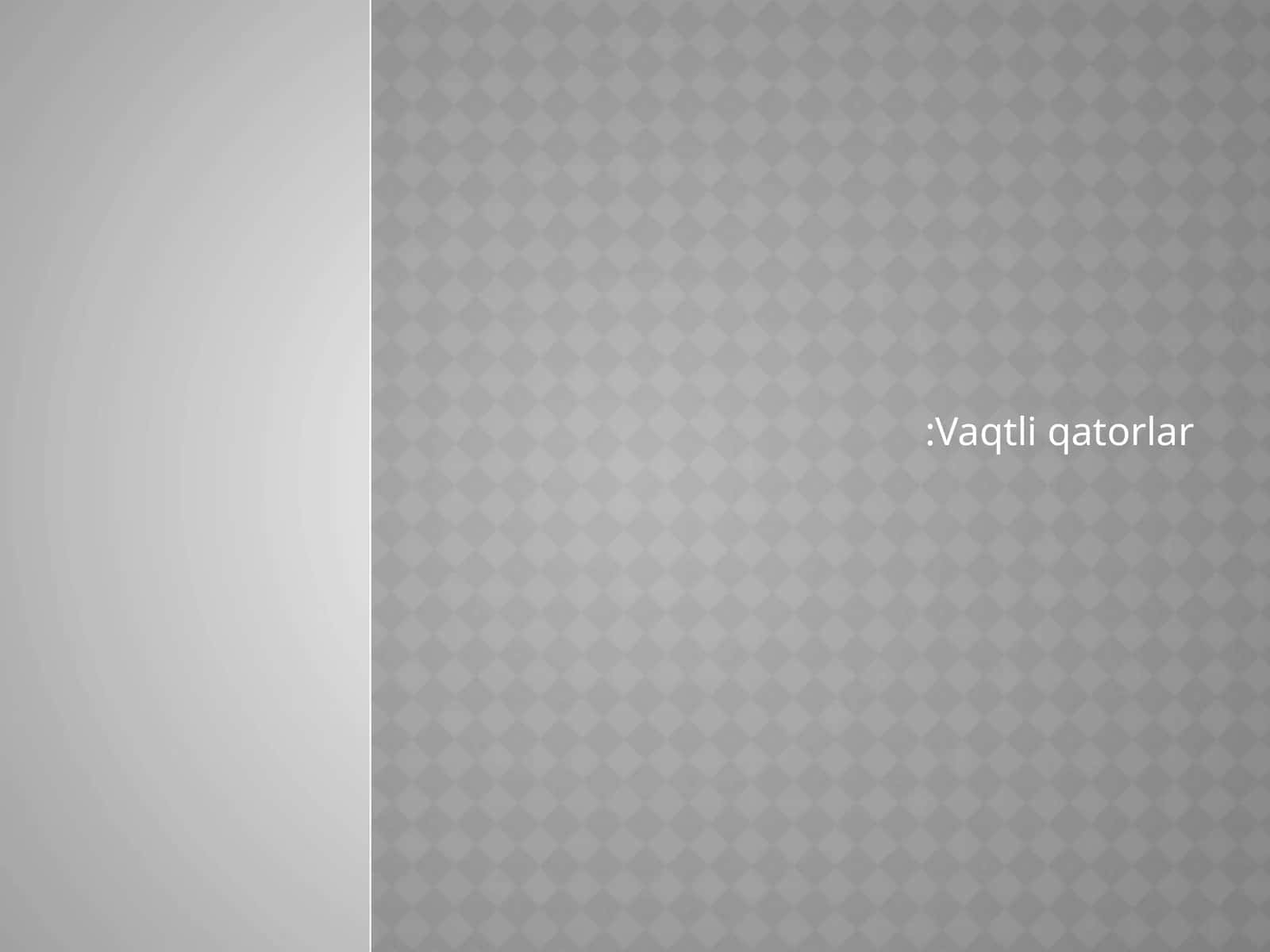 Vaqtli qatorlar