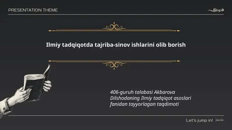 Ilmiy tadqiqot asoslari