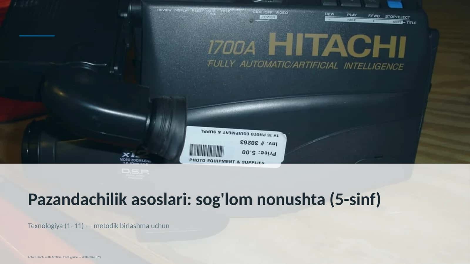 Pazandachilik asoslari: sog'lom nonushta (5-sinf)