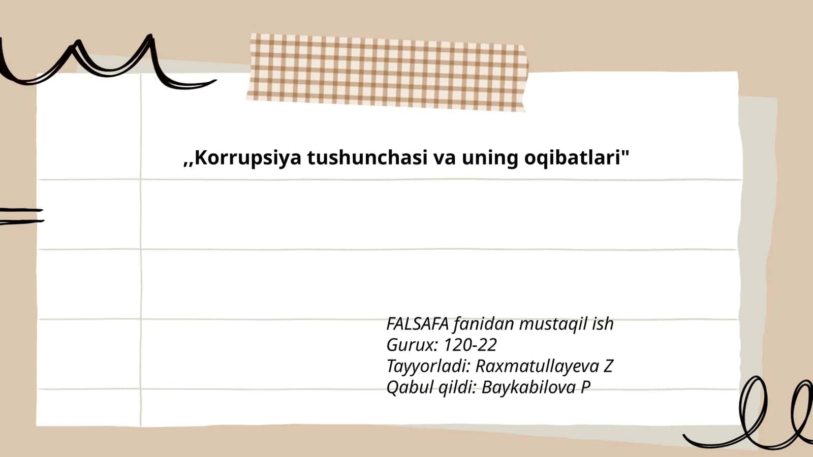 Korrupsiya tushunchasi va uning oqibatlari