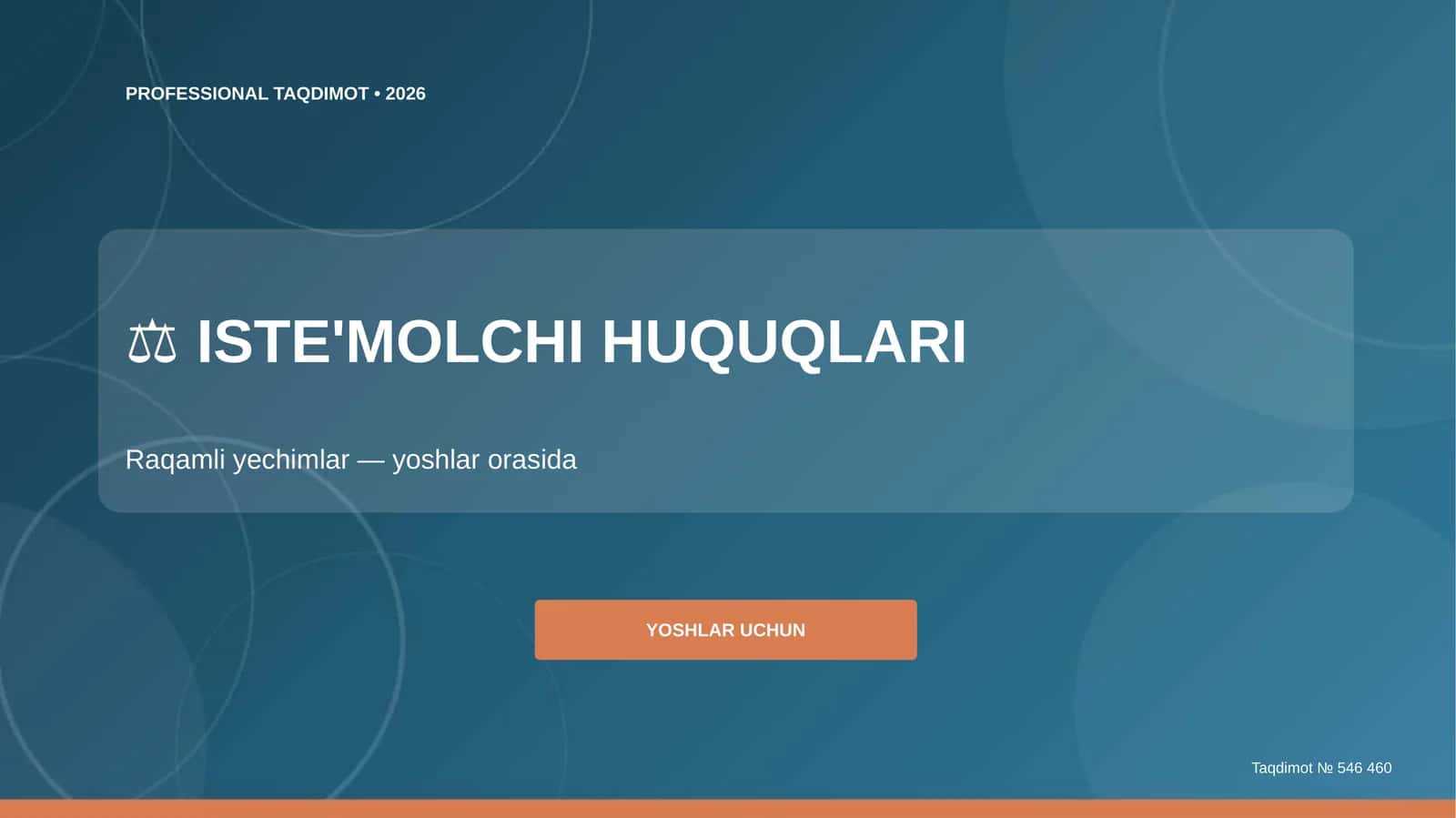 Iste'molchi Huquqlari: Raqamli yechimlar (yoshlar orasida)