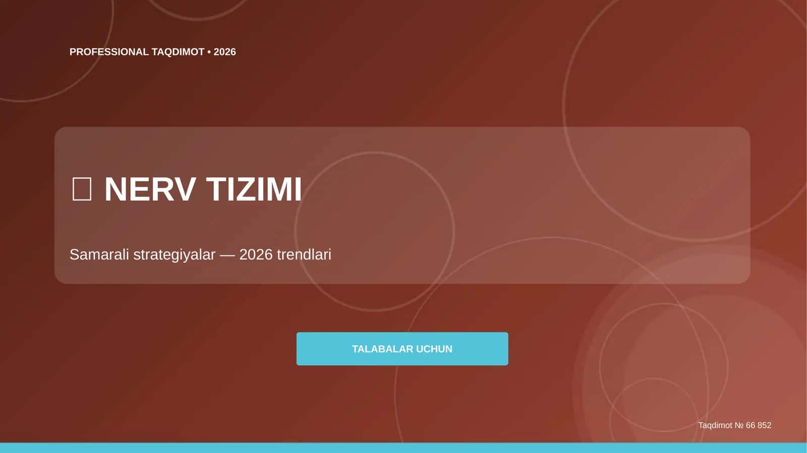 Nerv tizimi: samarali strategiyalar (2026 trendlari)