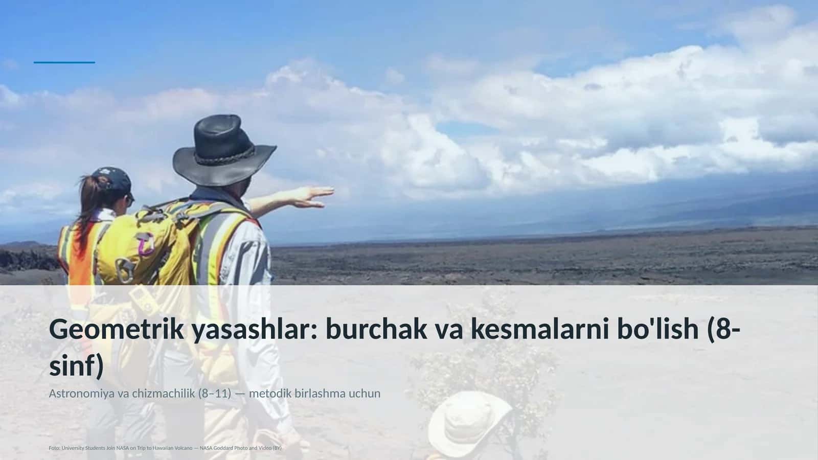 Geometrik yasashlar: burchak va kesmalarni bo'lish (8-sinf)