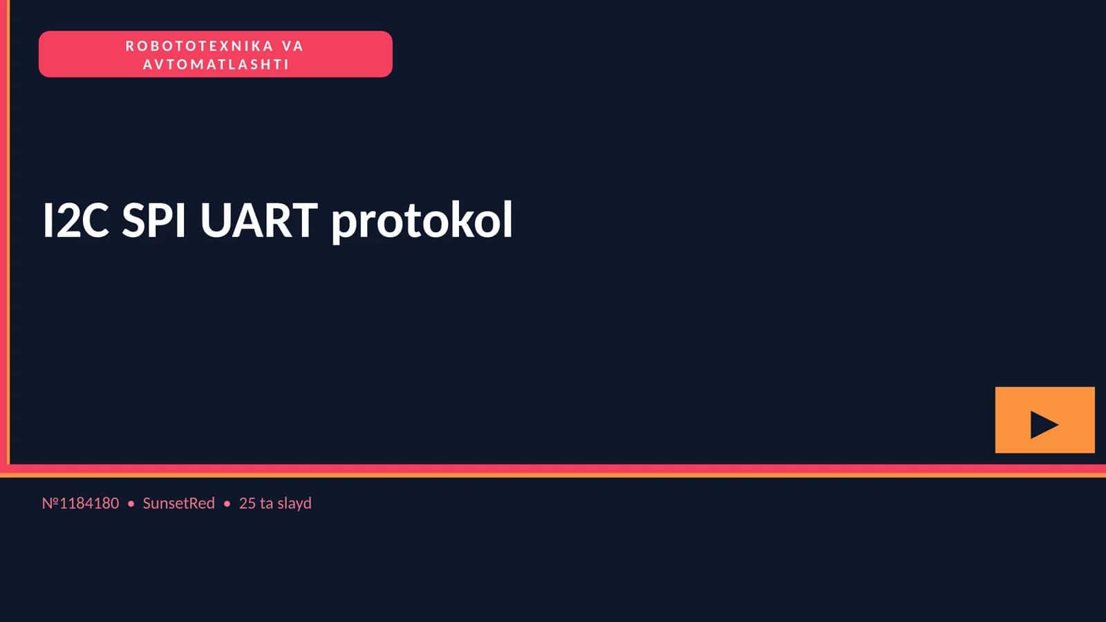 ROBOTOTEXNIKA VA AVTOMATLASHTI
