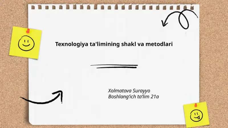 An'anaviy dars shakllari va metodlari