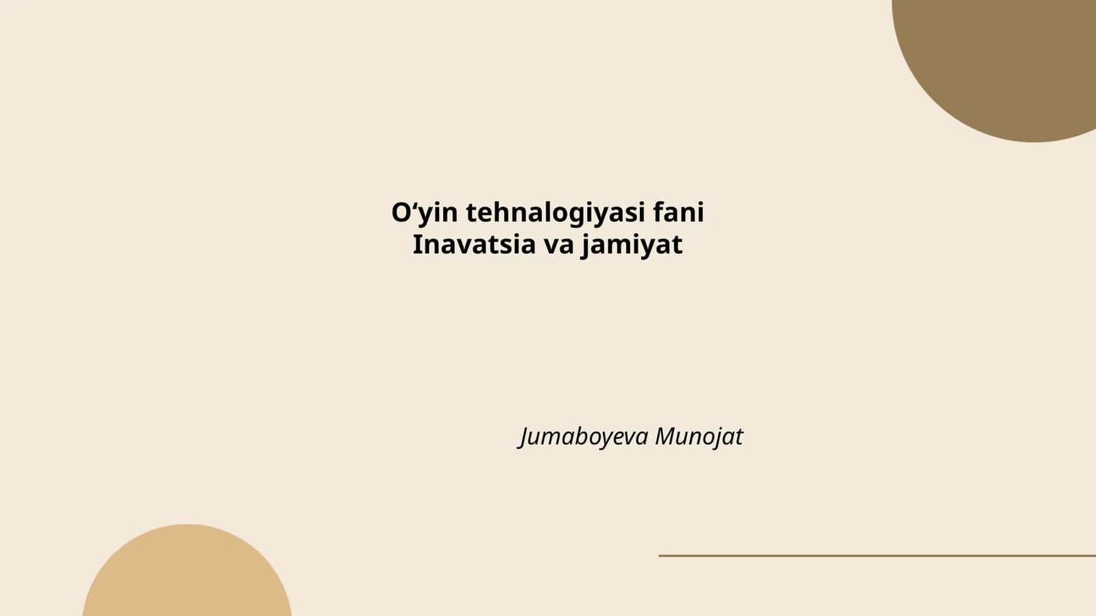 Oʻyin tehnalogiyasi fani