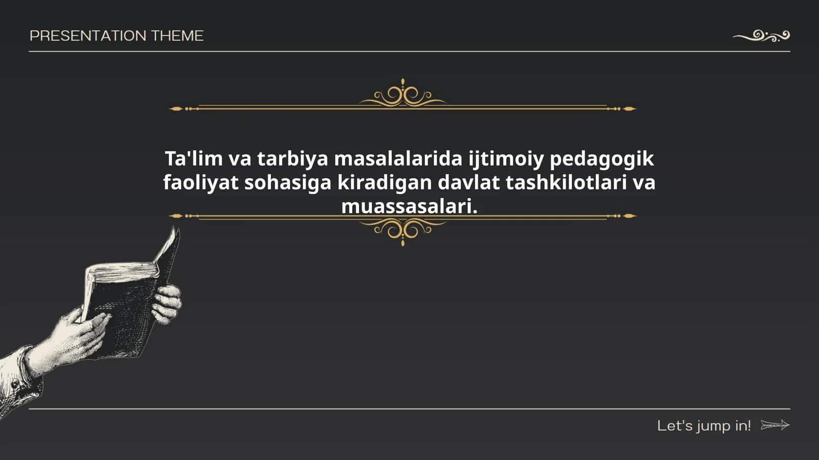Pedagogika nazaryasi fanidan tayyorlangan slayd