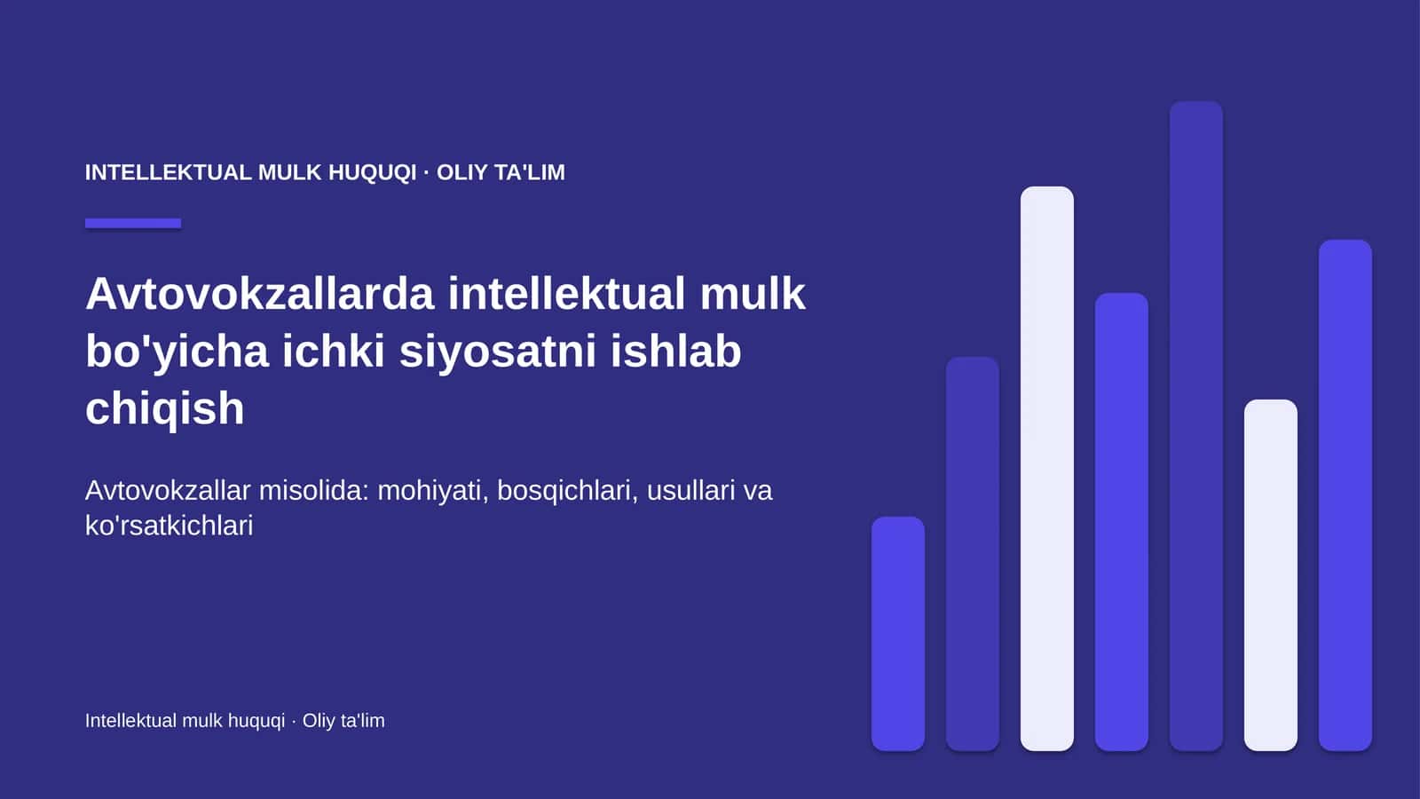 avtovokzallarda intellektual mulk bo'yicha ichki siyosatni ishlab chiqish 1259