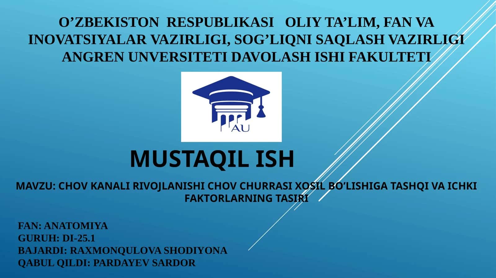 Chov Kanali Rivojlanishi