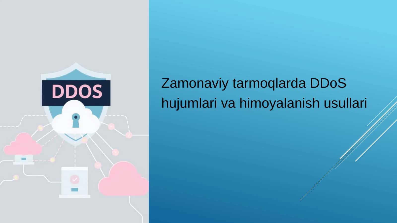 Zamonaviy tarmoqlarda DDoS hujumlari va himoyalanish usullari