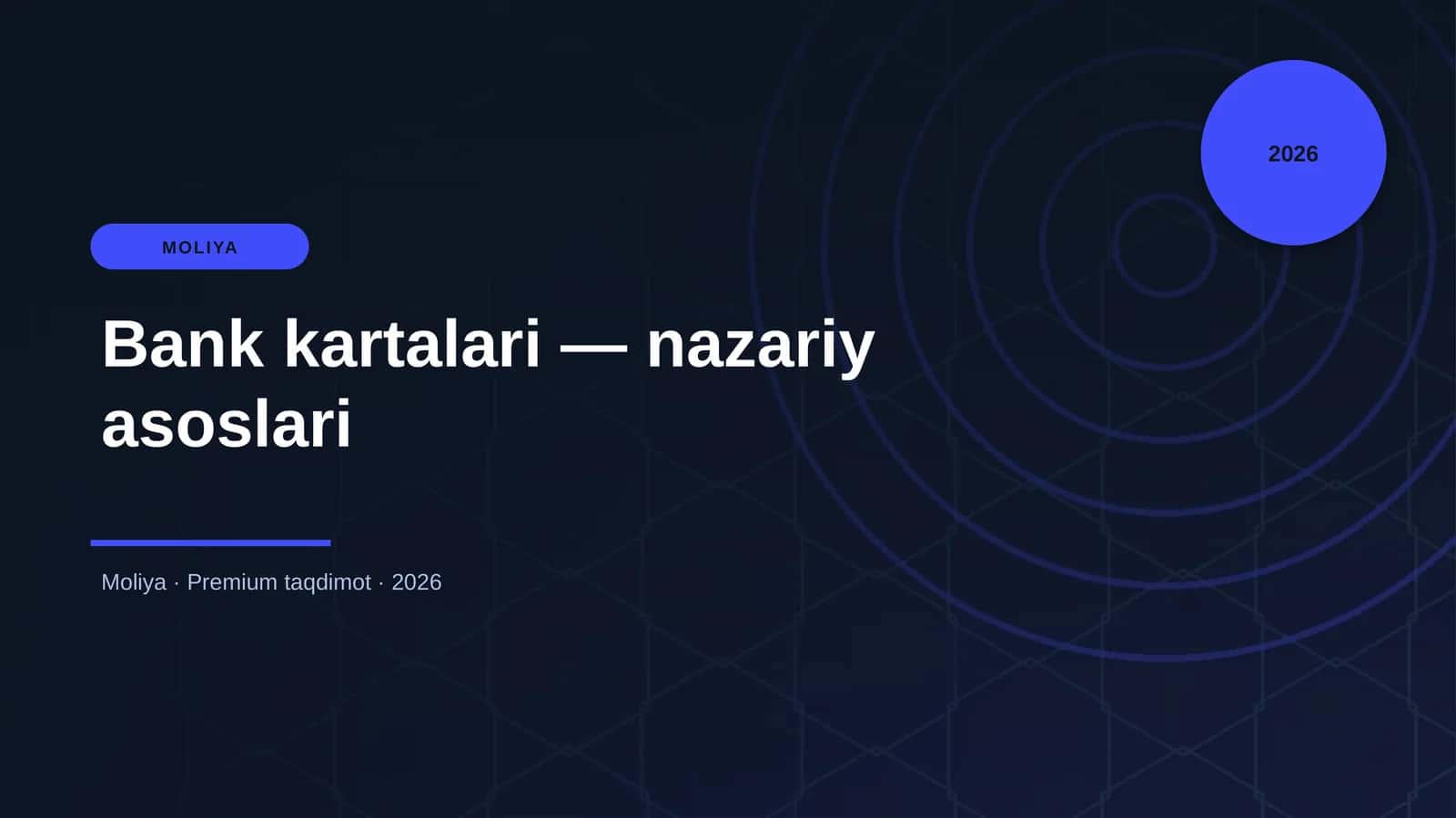 Bank kartalari — nazariy asoslari