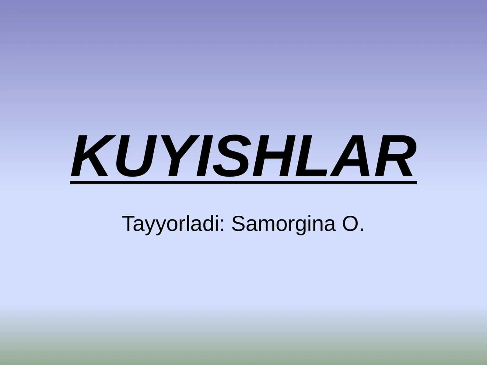 Kuyish jarohatlari va ularning tasnifi (PPTX)