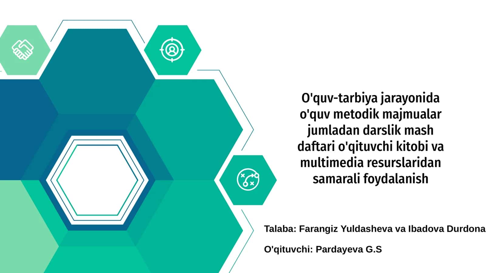 O'quv-tarbiya o'qituvchi kitobi va resurslar