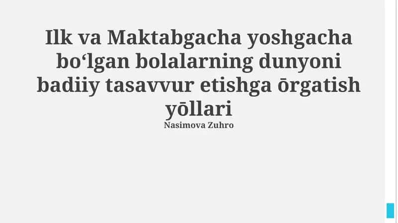 Materiallar bilan ishlash