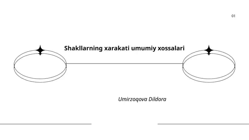 Shakllarning xarakati umumiy xossalari