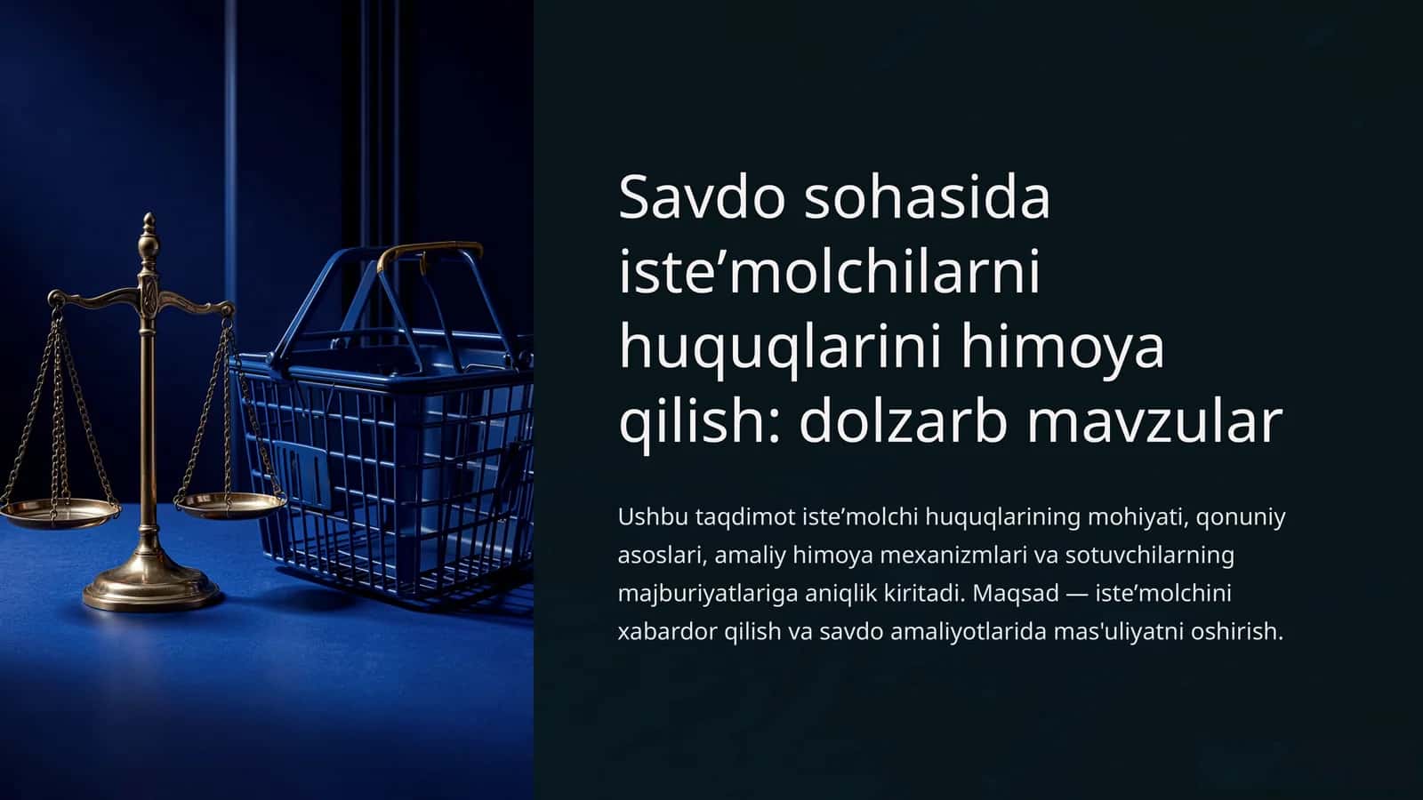 Savdo sohasida istemolchilar huquqlarini himoya qilish