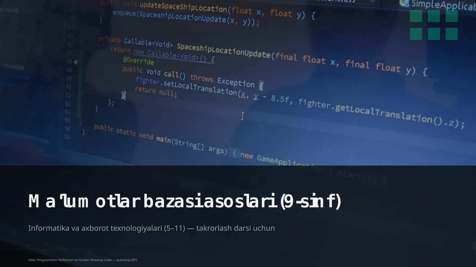 Ma'lumotlar bazasi asoslari (9-sinf)
