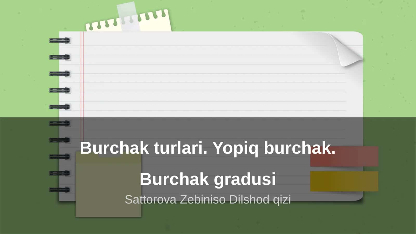 Burchaklar va ularning turlari