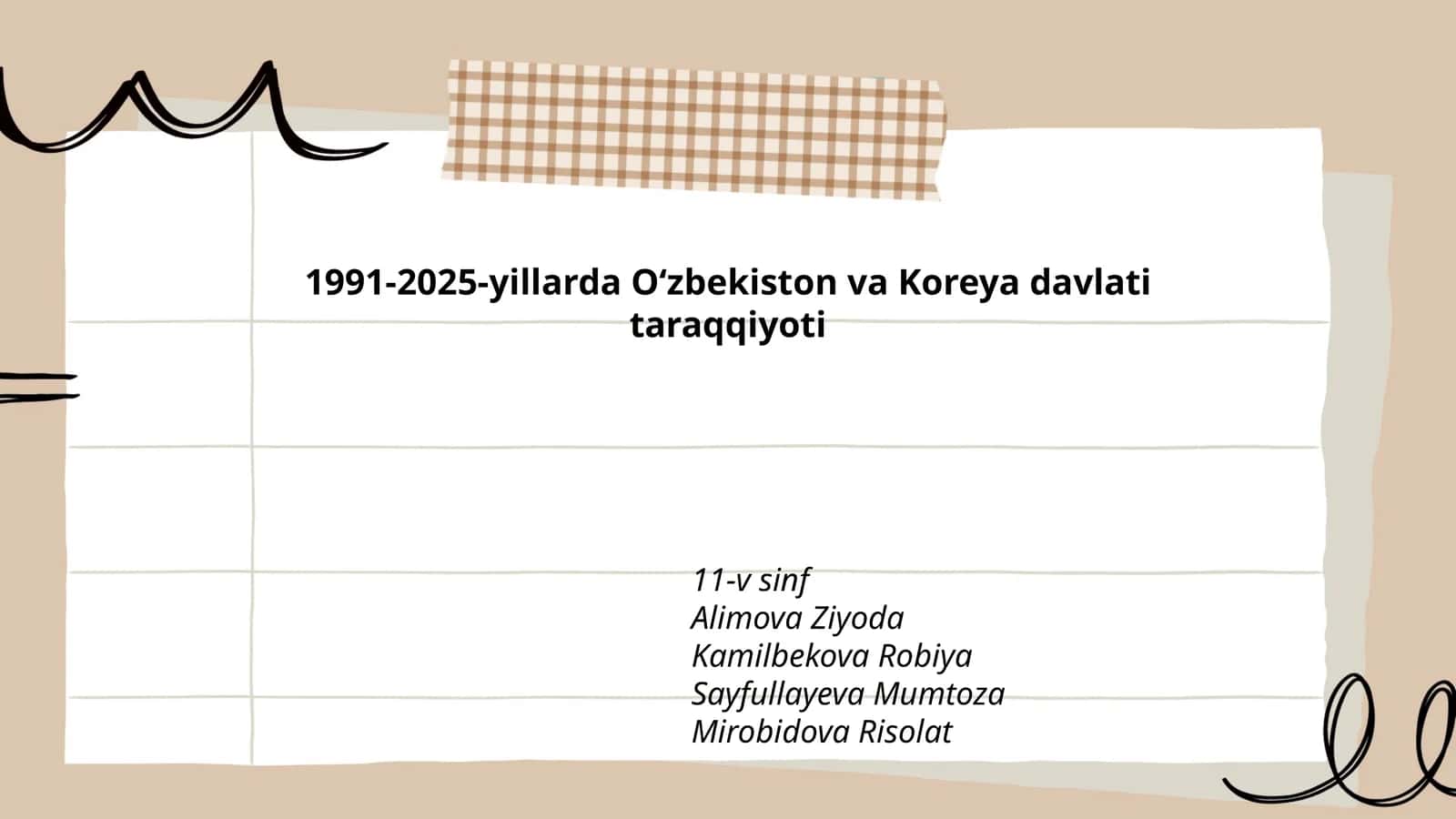 1991-2025-yillarda Oʻzbekiston va Koreya davlati taraqqiyoti