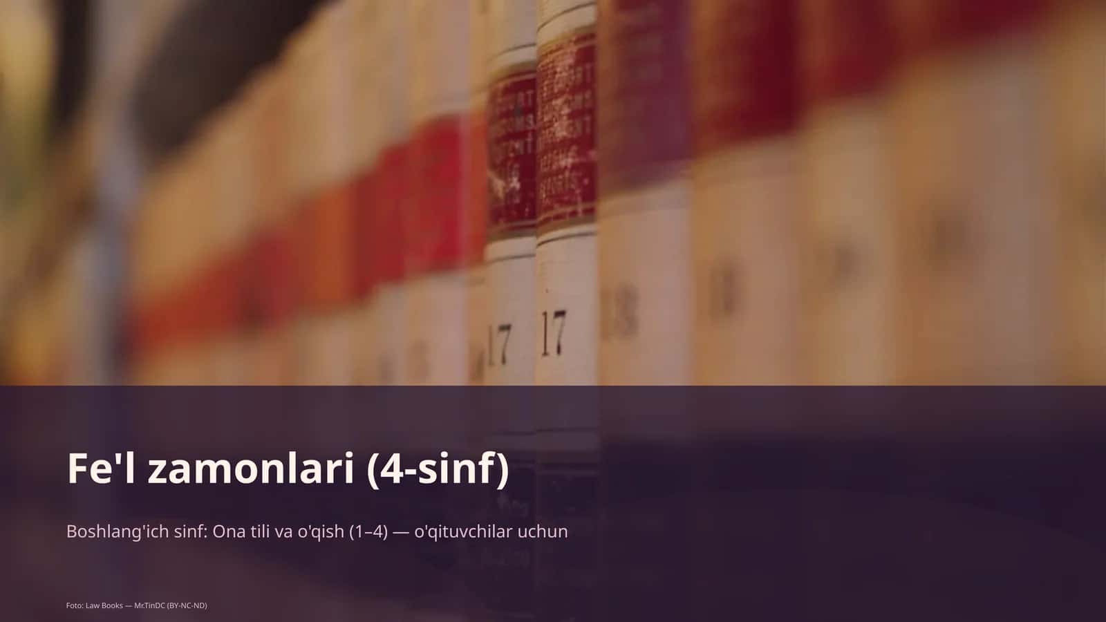 Fe'l zamonlari (4-sinf)