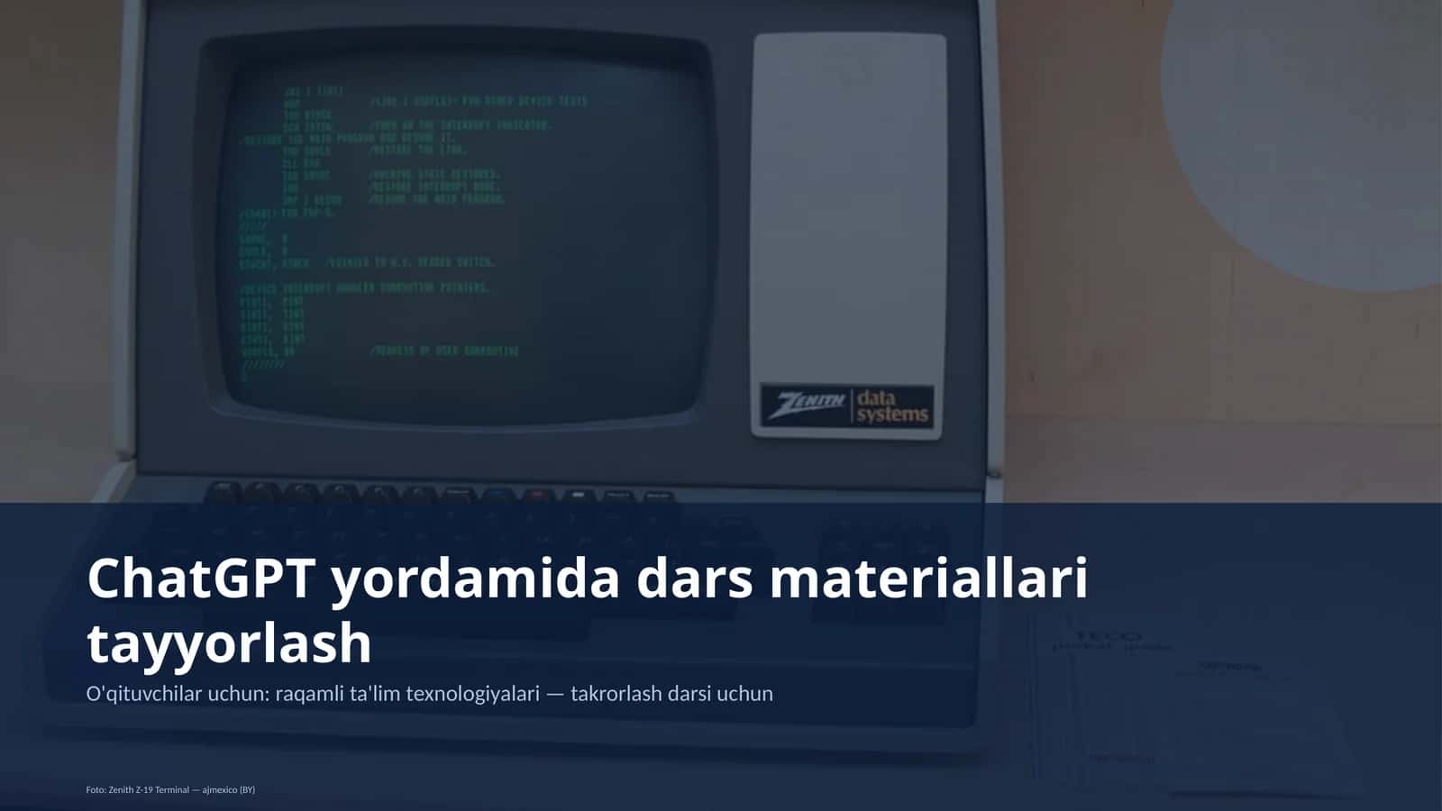 ChatGPT yordamida dars materiallari tayyorlash