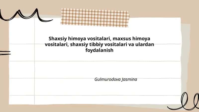 Shaxsiy himoya vositalari