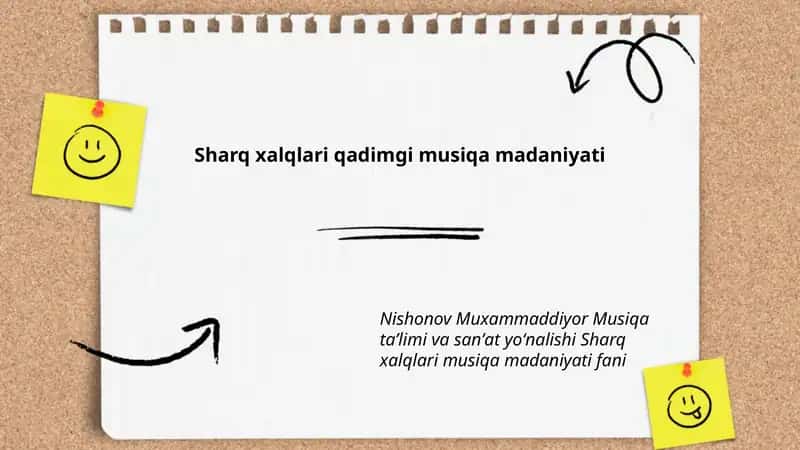 Sharq xalqlari qadimgi musiqa madaniyati