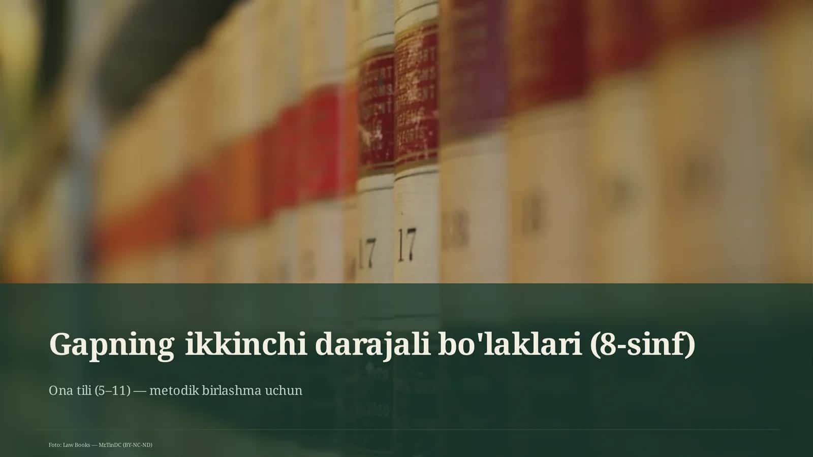 Gapning ikkinchi darajali bo'laklari (8-sinf)
