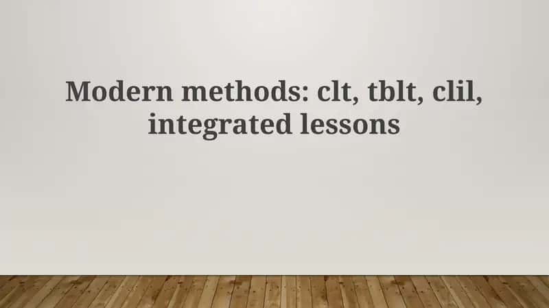 Modern Language Teaching Methods